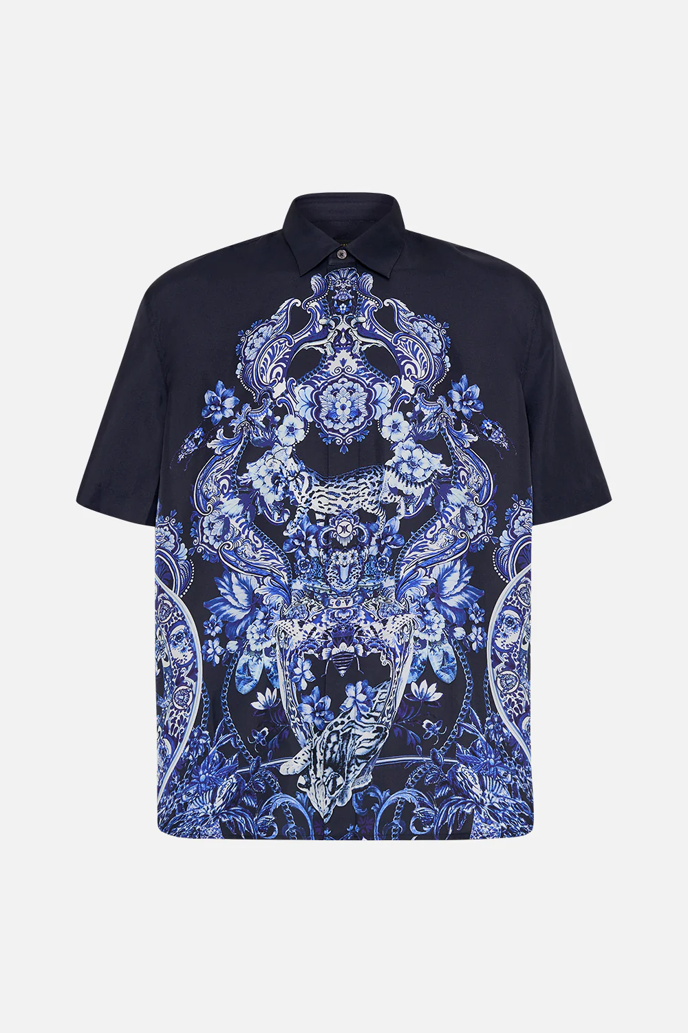 OVERSIZED BUTTON THROUGH SS SHIRT DELFT DYNASTY - Image 3