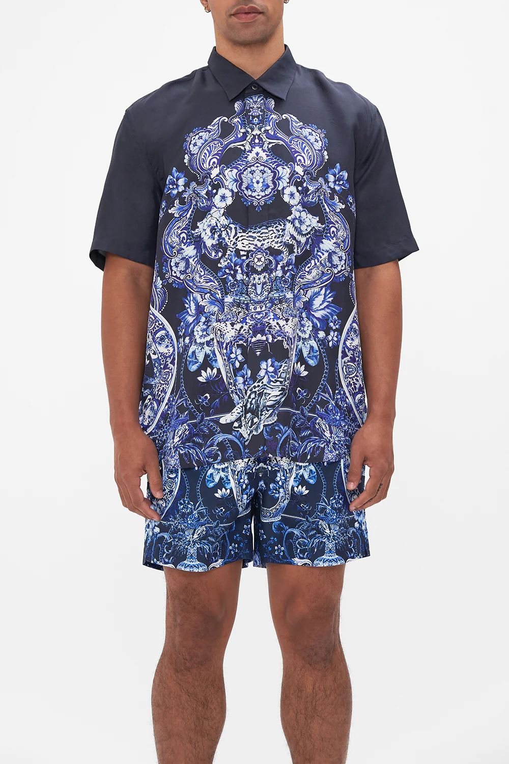 OVERSIZED BUTTON THROUGH SS SHIRT DELFT DYNASTY - Image 5
