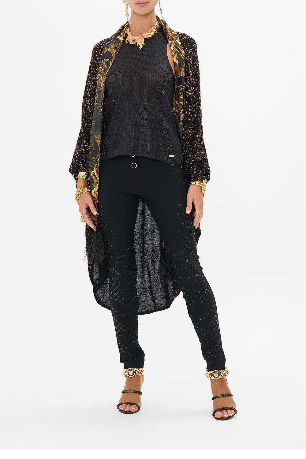 CREW NECK KNIT CAMI - BLACK NOUVEAU NOIR - Image 6