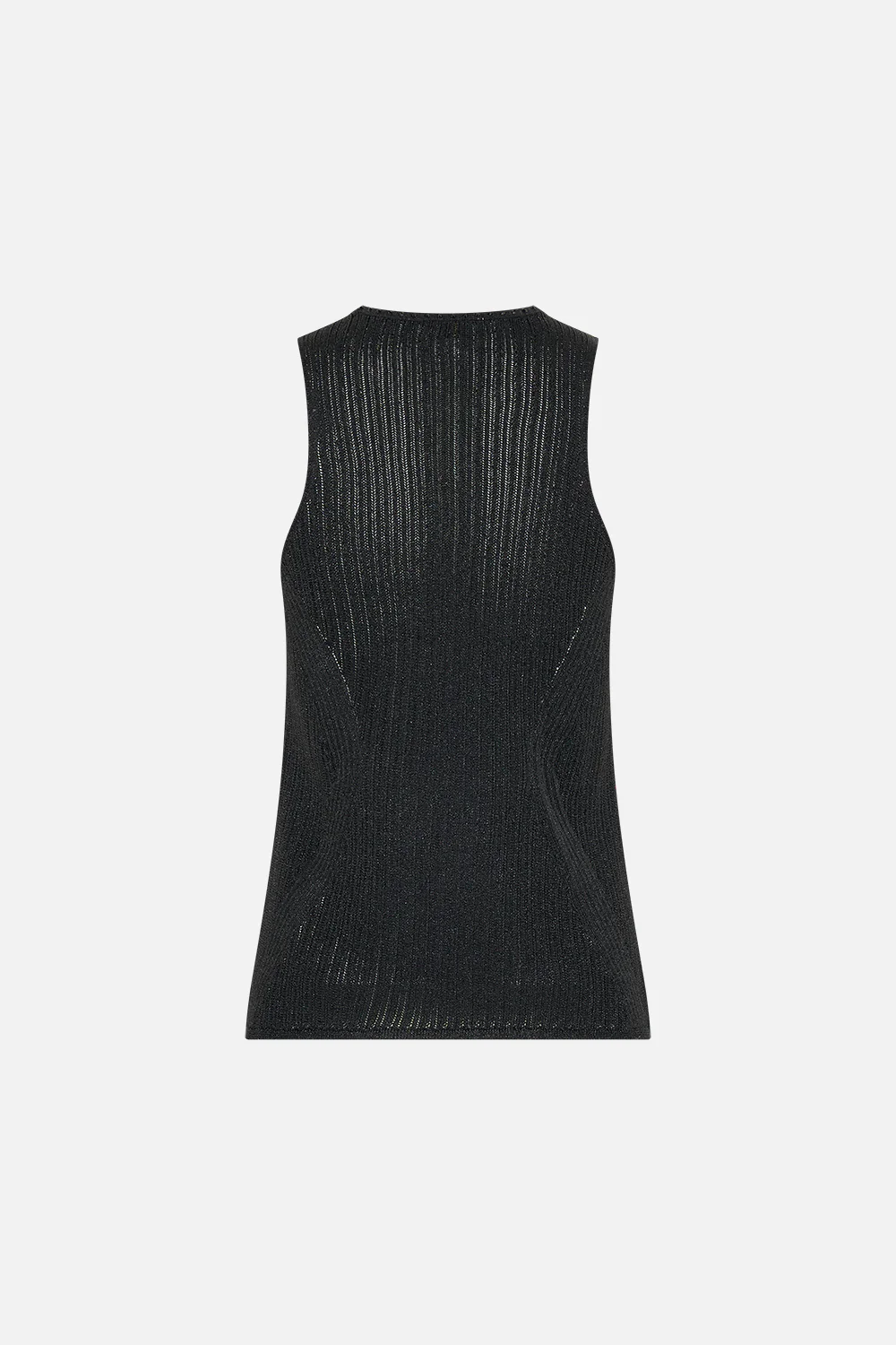 CREW NECK KNIT CAMI - BLACK NOUVEAU NOIR - Image 8