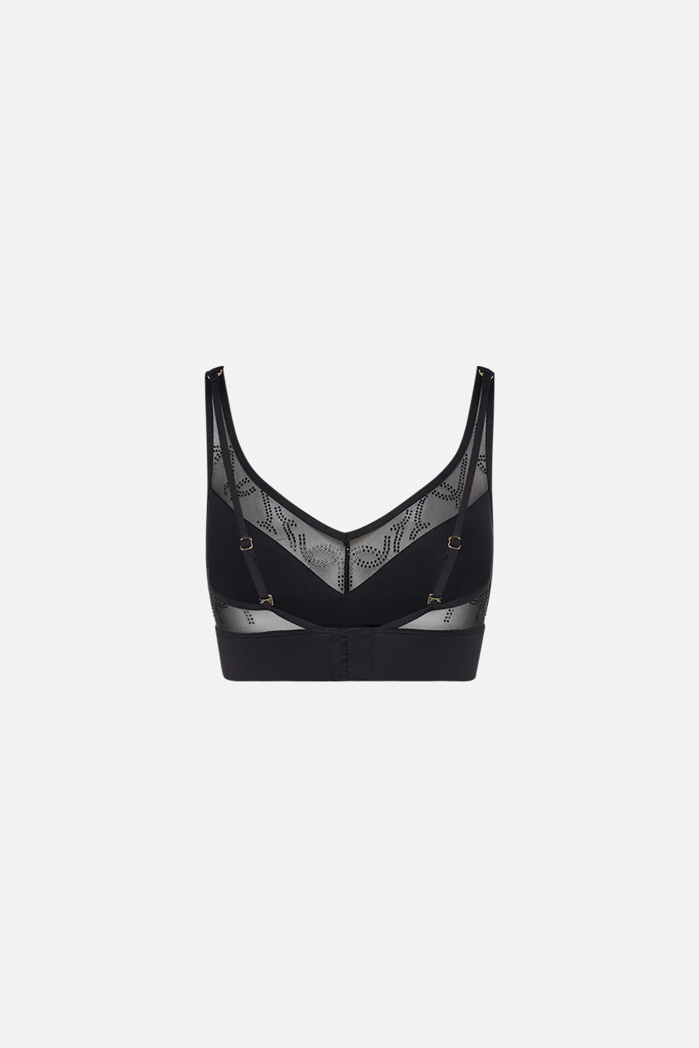 MESH INSERT CROP SOLID BLACK - Image 7