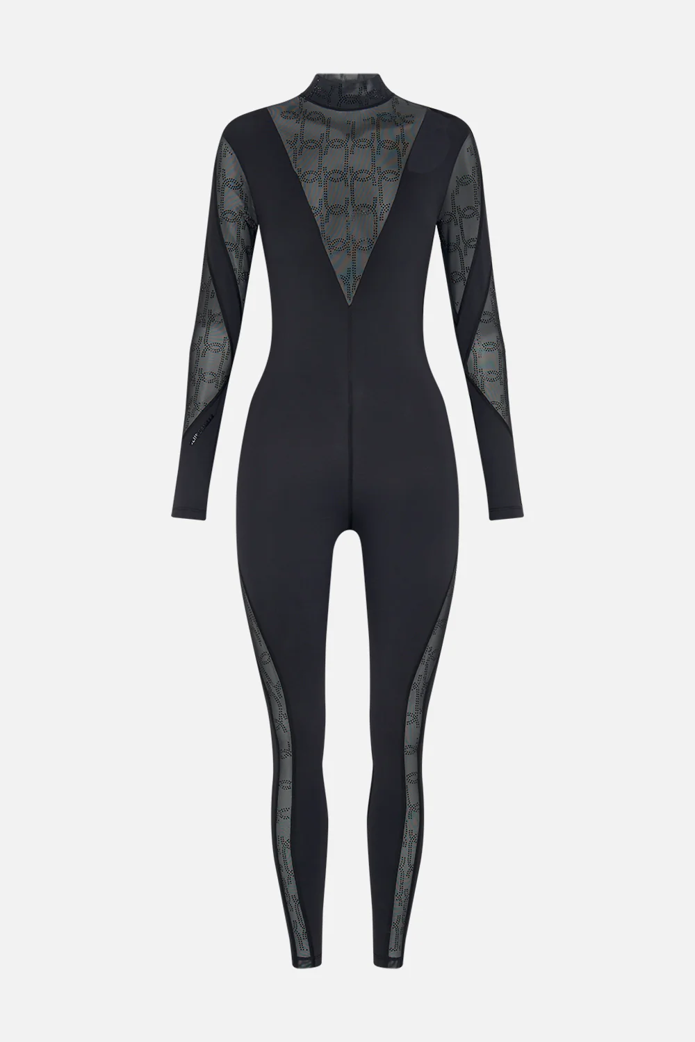 MESH INSERT CATSUIT SOLID BLACK - Image 3