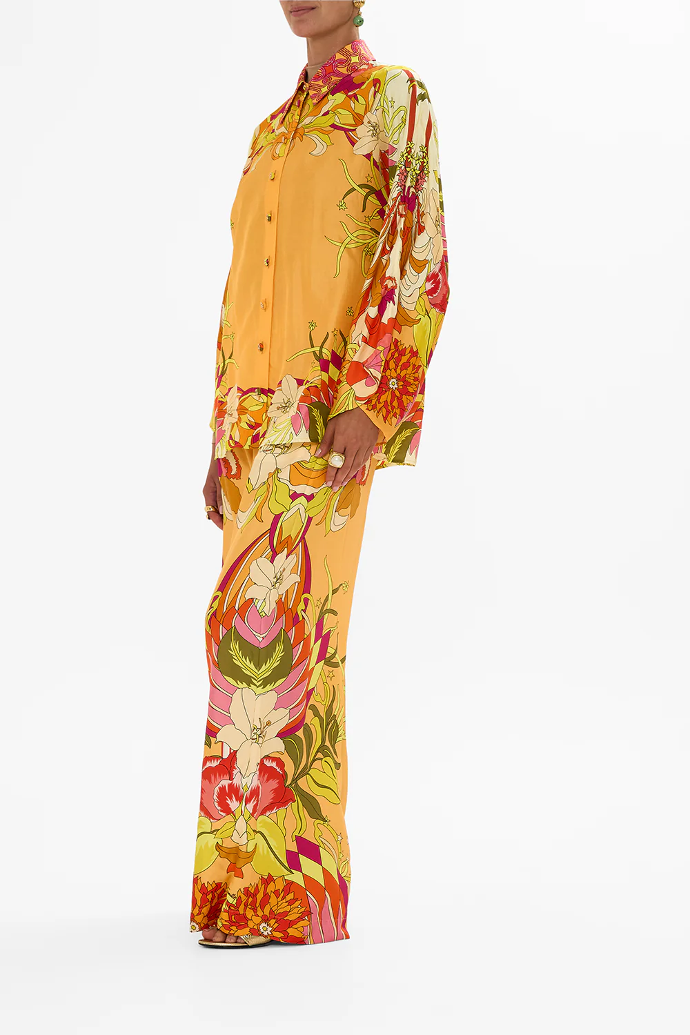 WIDE LEG WAISTED PANT THE FLOWER CHILD SOCIETY - Image 9