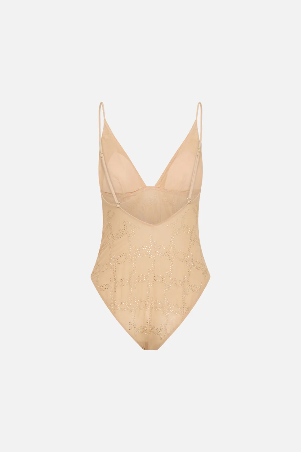 MESH TRI BODYSUIT SOLID NUDE - Image 6