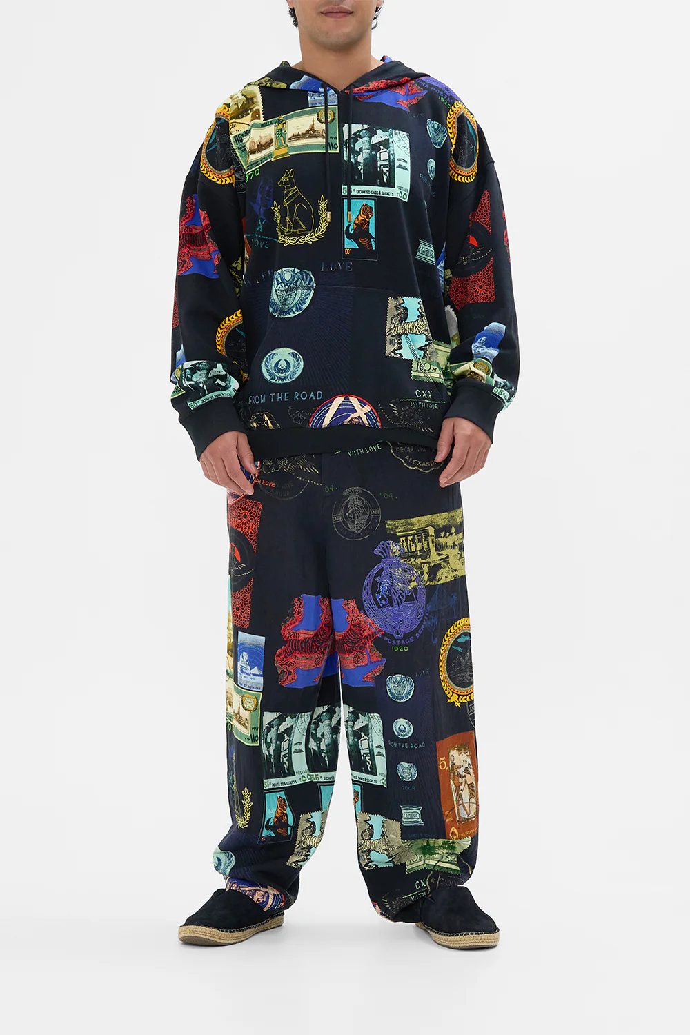 RELAXED DROPPED CROTCH PANT LANDMARKS AND LOVE LETTERS