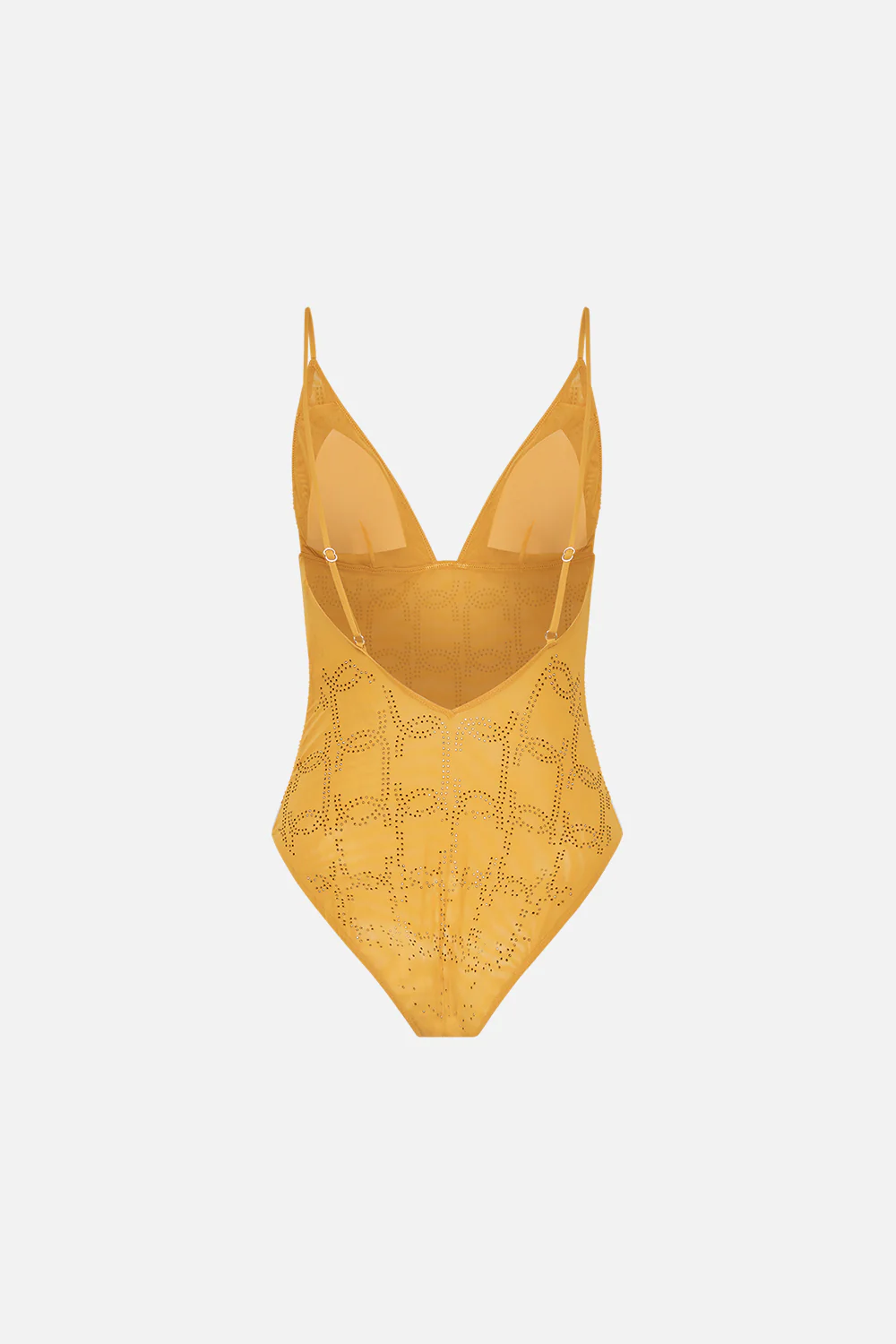 MESH TRI BODYSUIT GOLD - Image 2