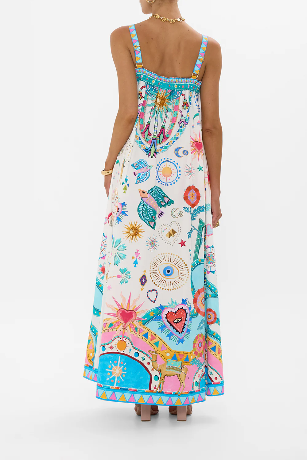 WIDE STRAP SUNDRESS LIVING IN COLOUR - Image 2