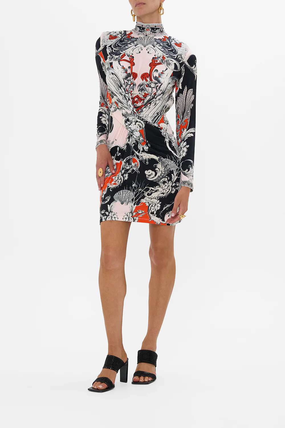 CROSS FRONT MINI DRESS MARK OF MEDUSA - Image 4