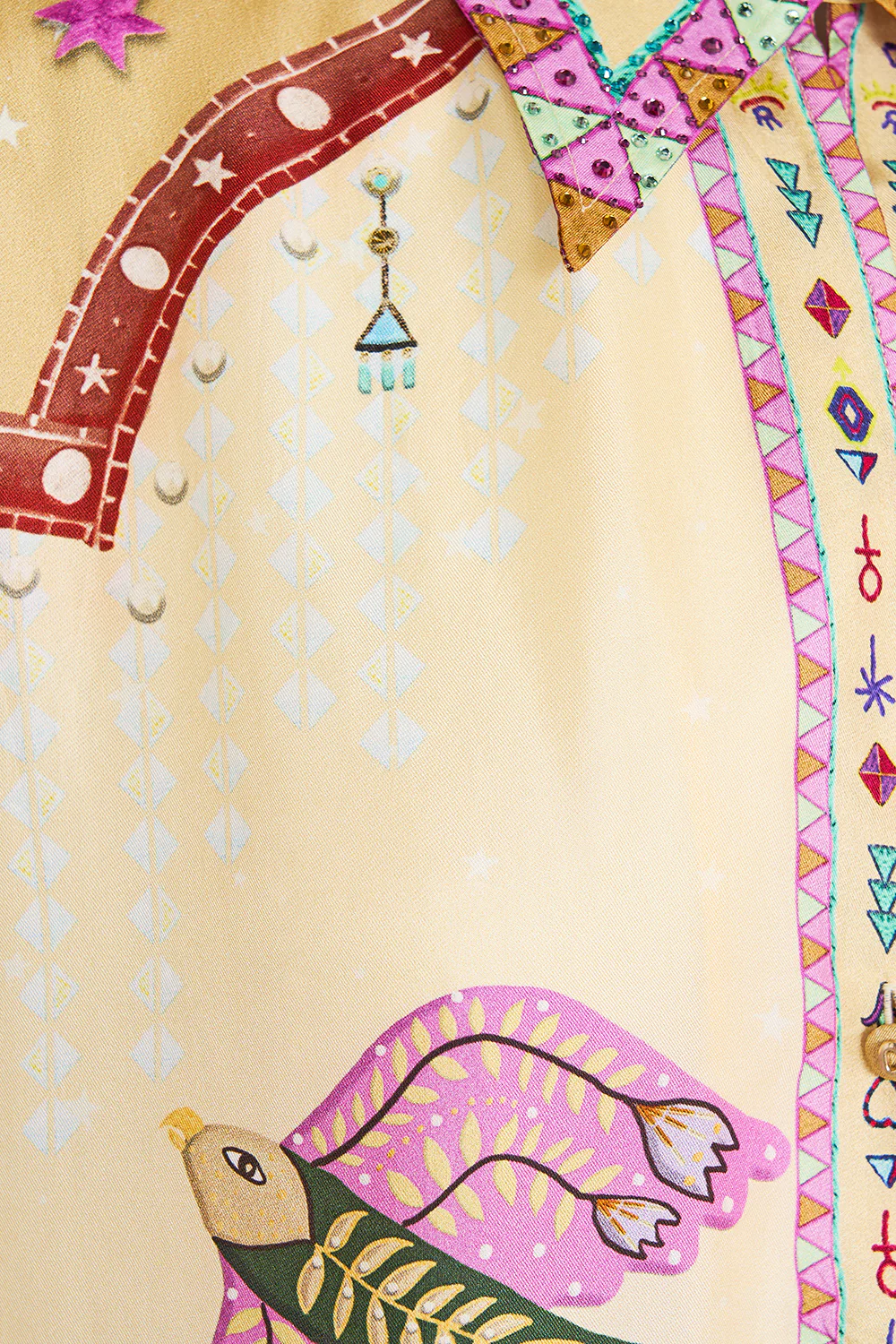 OVERSIZED SHIRT WITH POCKET ASWAN ABSTRACT - Image 6