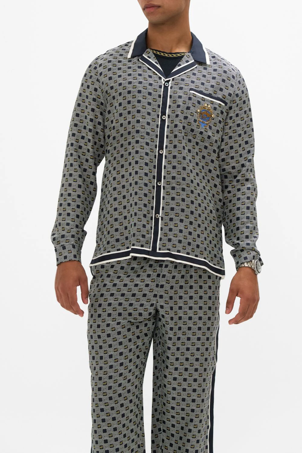 LONG SLEEVE CAMP COLLARED SHIRT RIDDLE OF THE SPHINX - Image 5