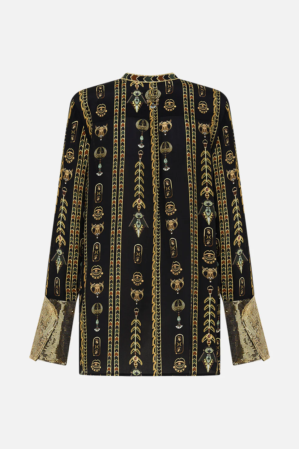 SHIRT WITH GILDED MESH PLACKET AND CUFFS THEY CALLED HER NEFERTARI - Image 7