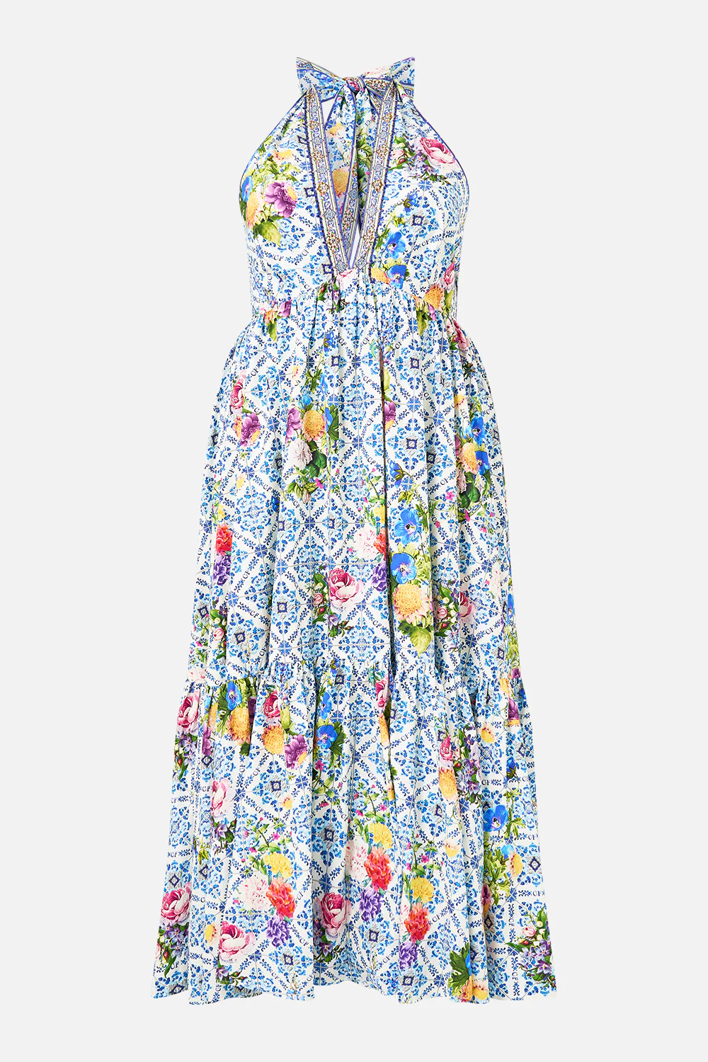 RUFFLE HEM HALTER DRESS WALL TO WALL WONDERS - Image 11