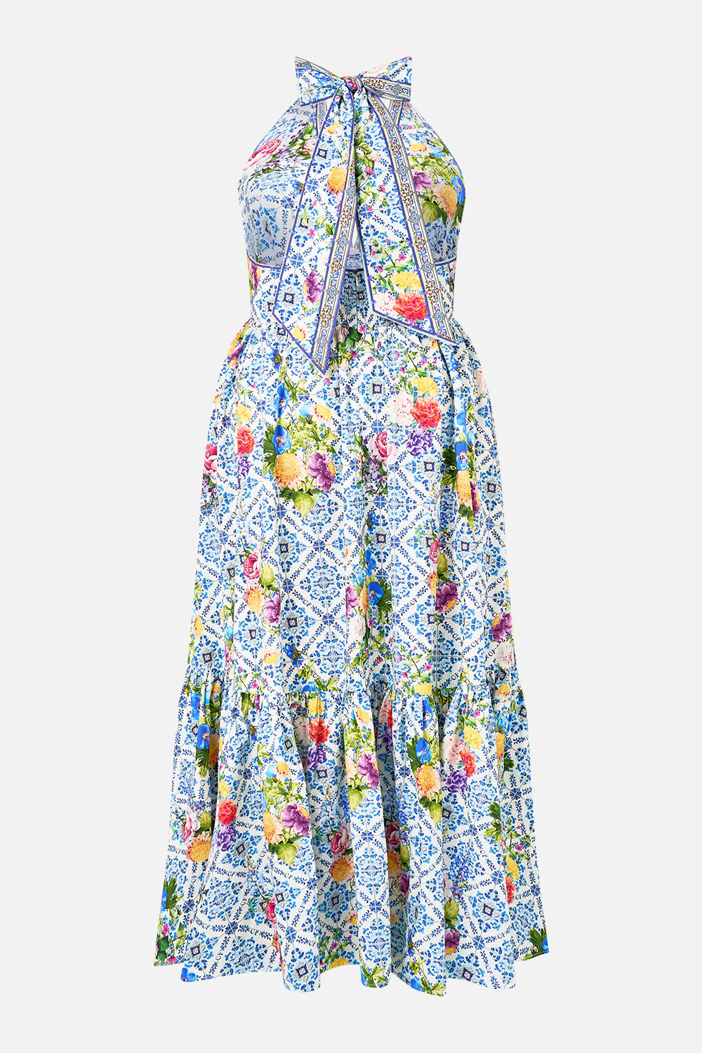 RUFFLE HEM HALTER DRESS WALL TO WALL WONDERS - Image 13