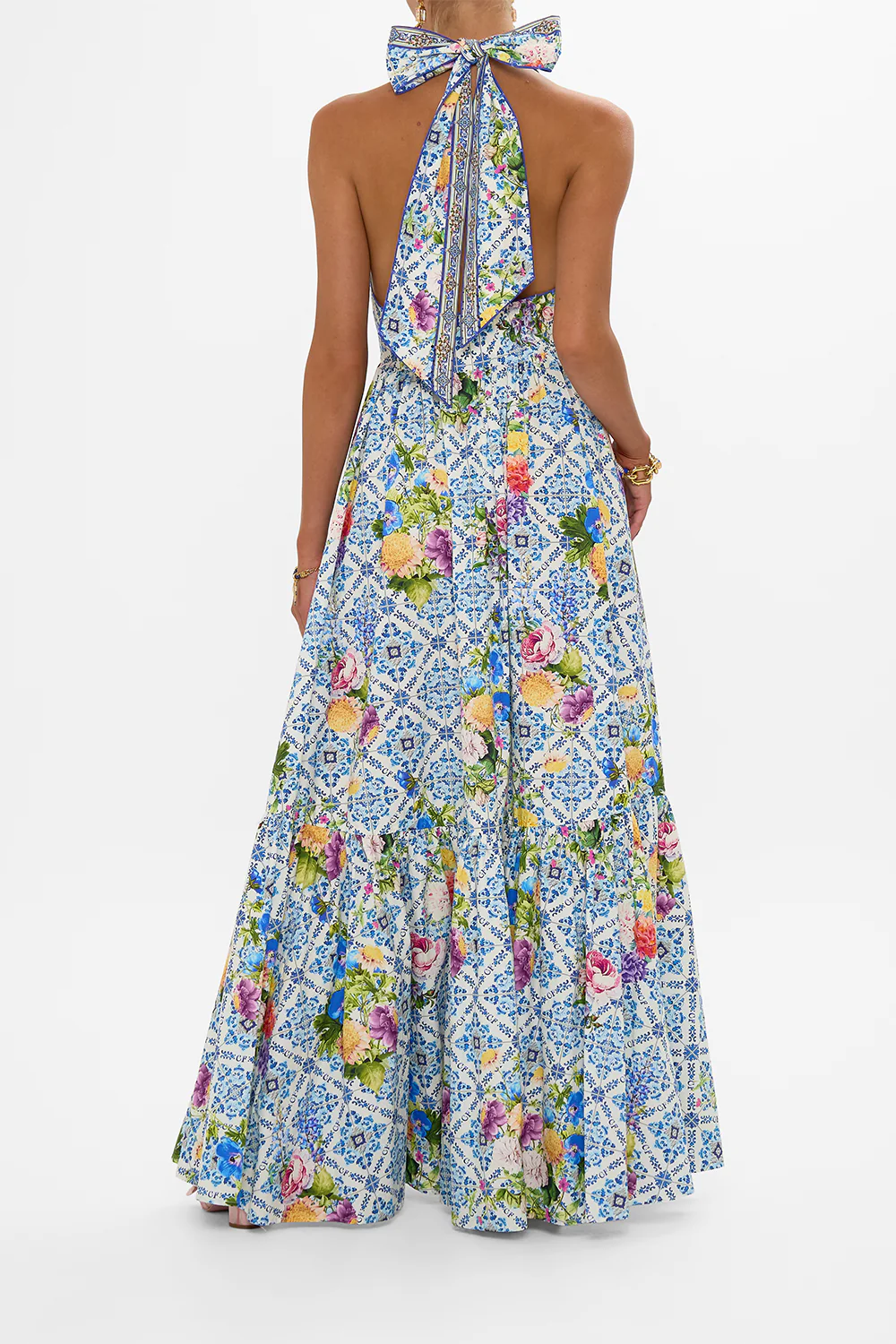 RUFFLE HEM HALTER DRESS WALL TO WALL WONDERS - Image 2