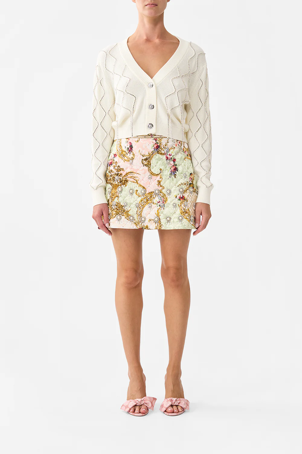 CROPPED KNIT CARDIGAN THE QUEENS QUARTERS