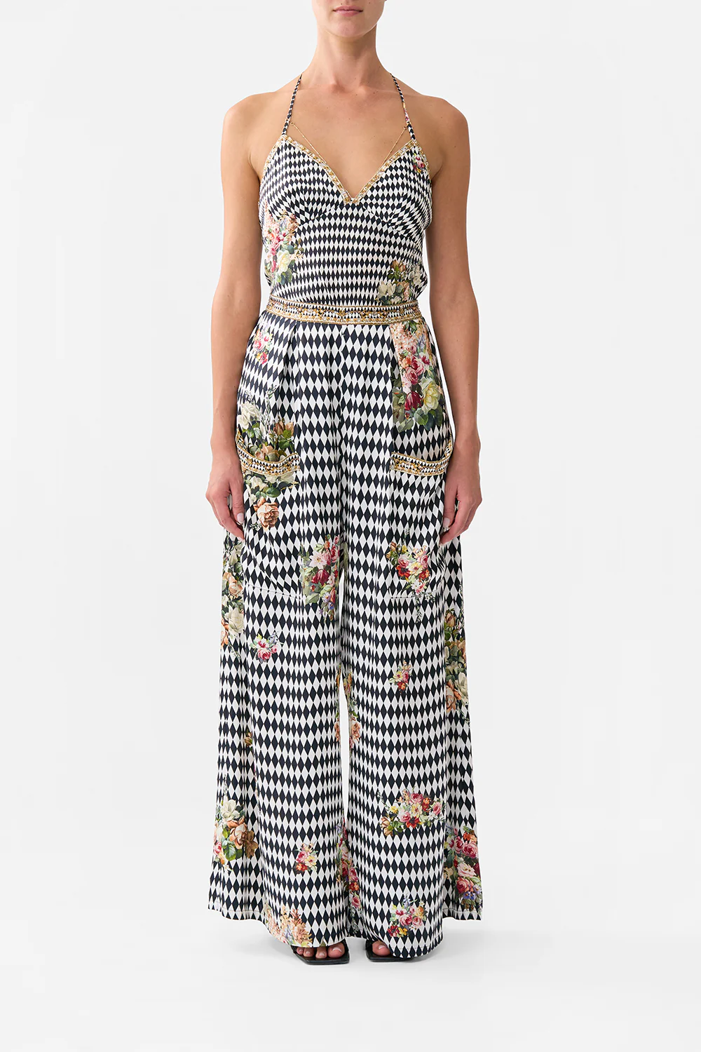 WIDE LEG TROUSER WITH FRONT POCKETS ROCOCO GLOW