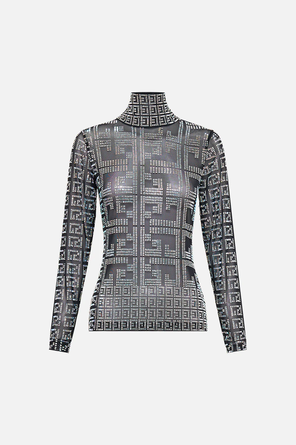 MESH HOTFIX TURTLE NECK READ MY GLYPHS - Image 3