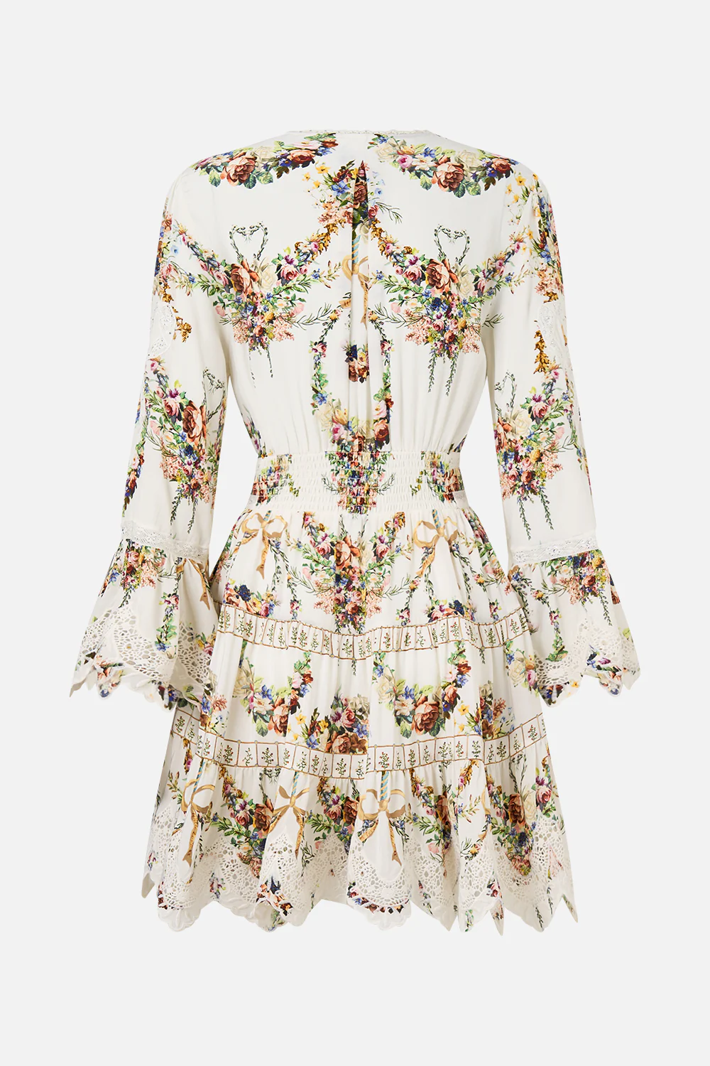 TIERED DRESS WITH RUFFLE FRILL SLEEVES DRESSING ROOM DRAMA - Image 8
