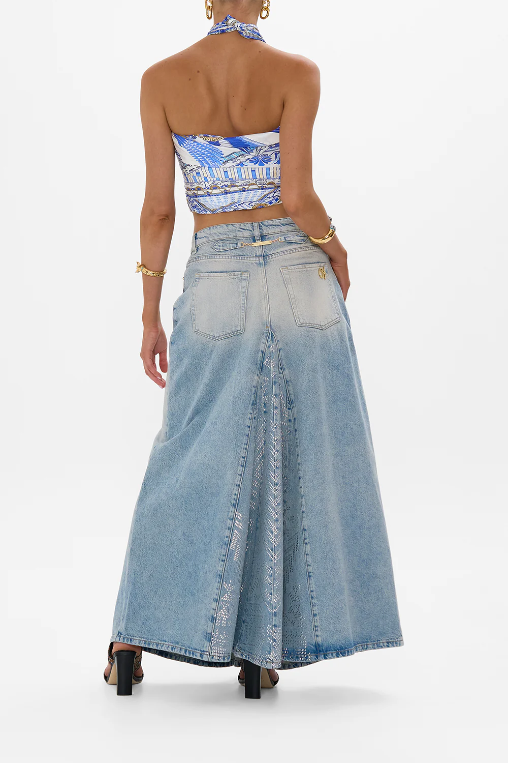 ALIKA OASIS ODYSSEY A-LINE MAXI SKIRT DENIM - Image 6