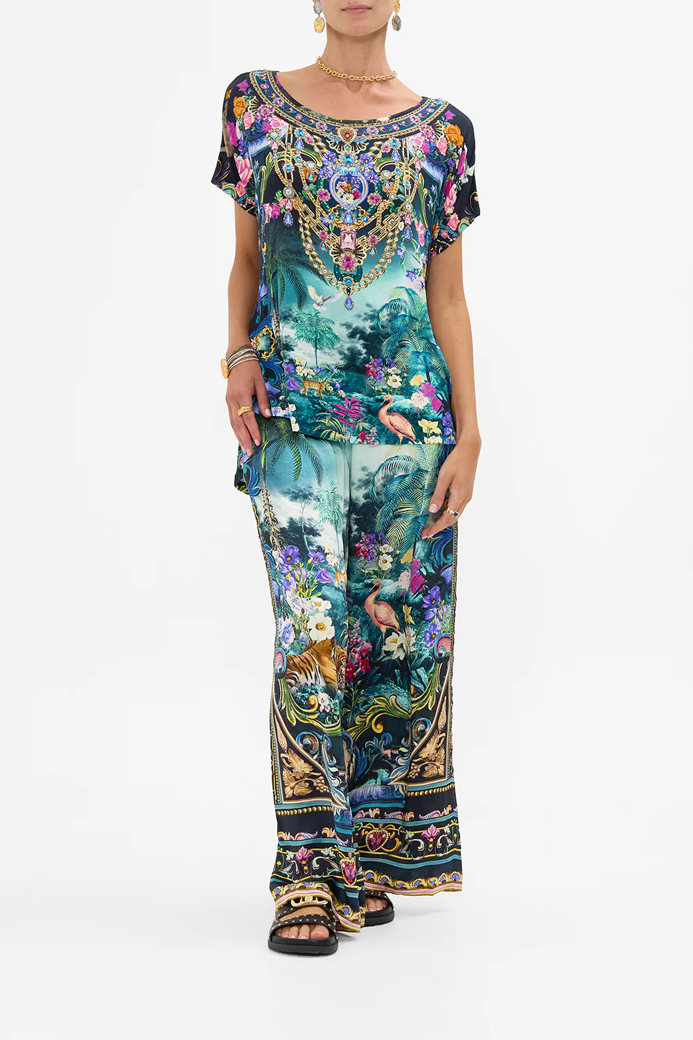 STRAIGHT LEG PANT BASKED IN BAROQUE