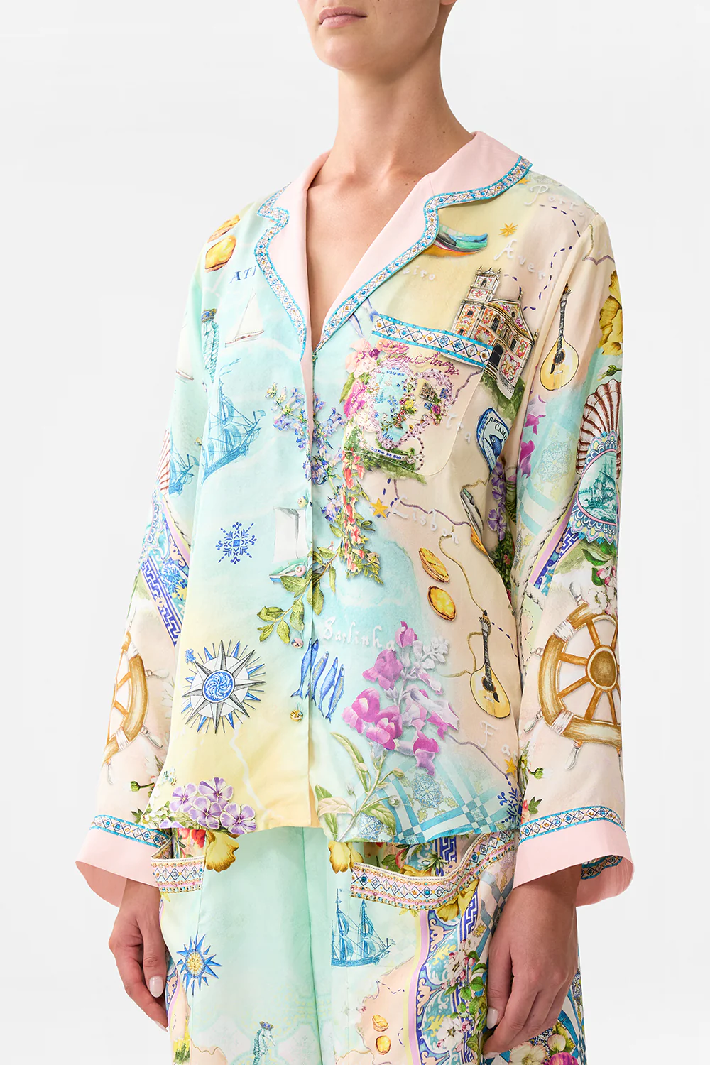 BOXY PYJAMA SHIRT JUST COASTING - Image 5
