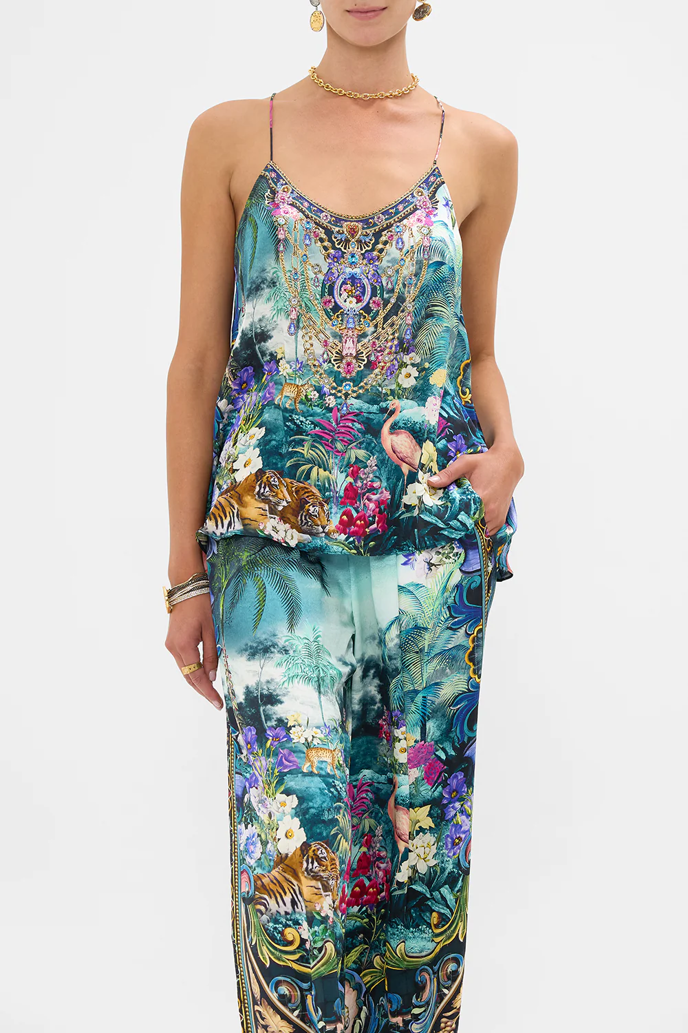 T BACK SHOESTRING TOP BASKED IN BAROQUE - Image 5