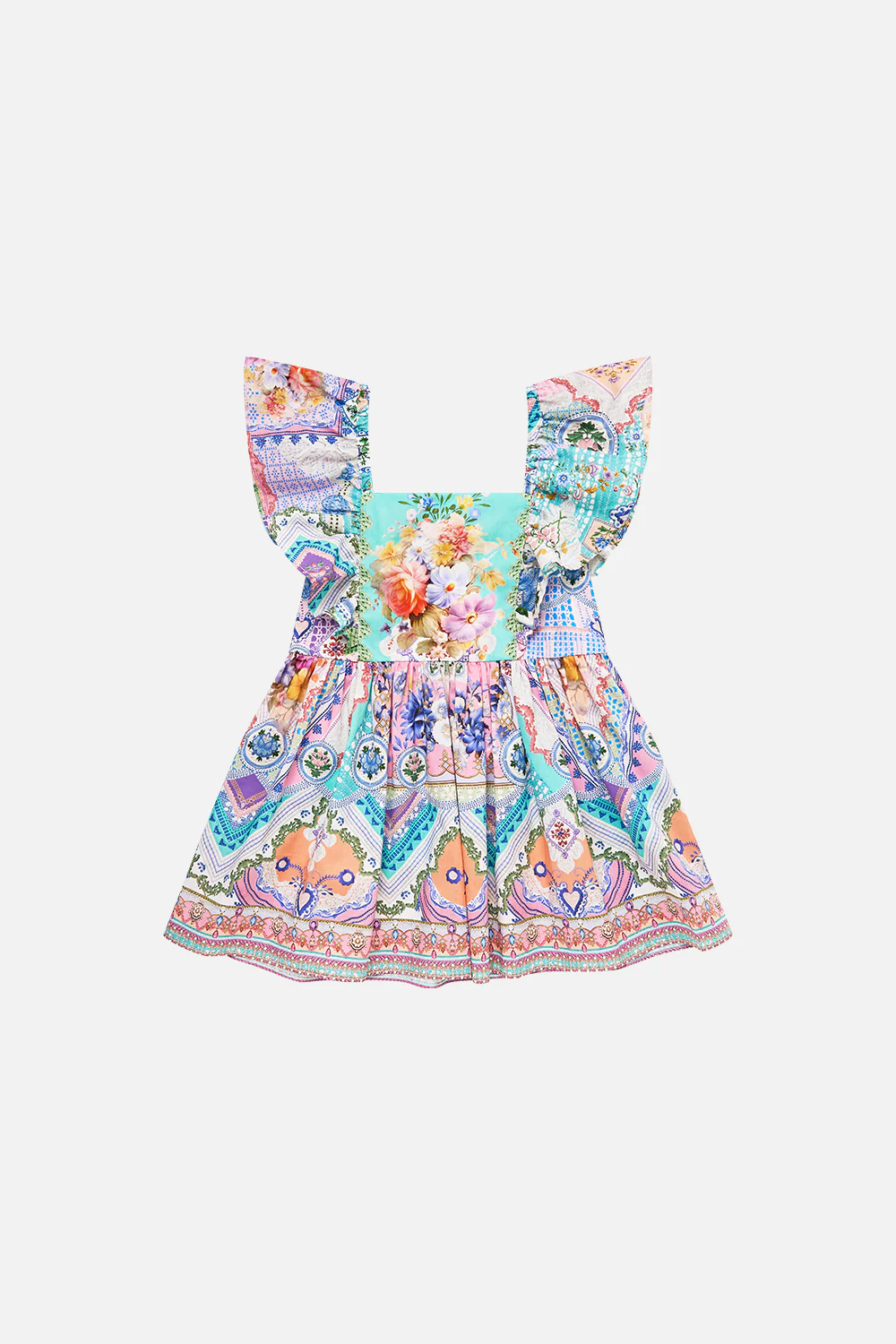 BABIES FLARED DRESS WITH FRILL SHOULDER CROCHET ALL DAY