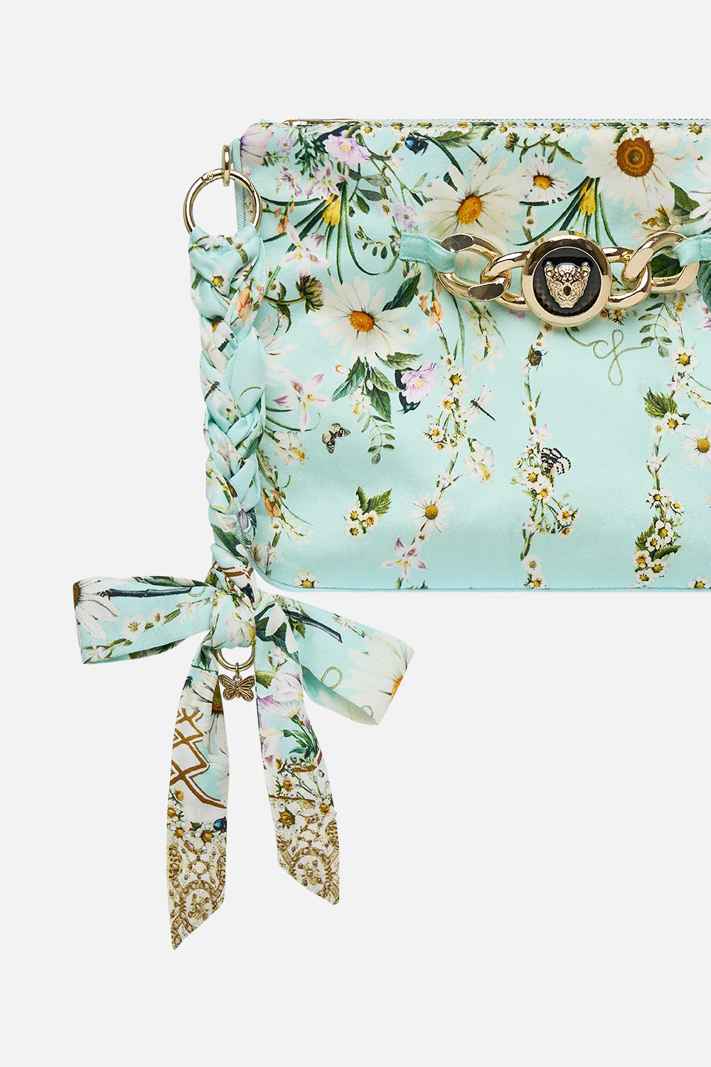 BRAIDED STRAP CLUTCH FLORAL FREEFALL - Image 2