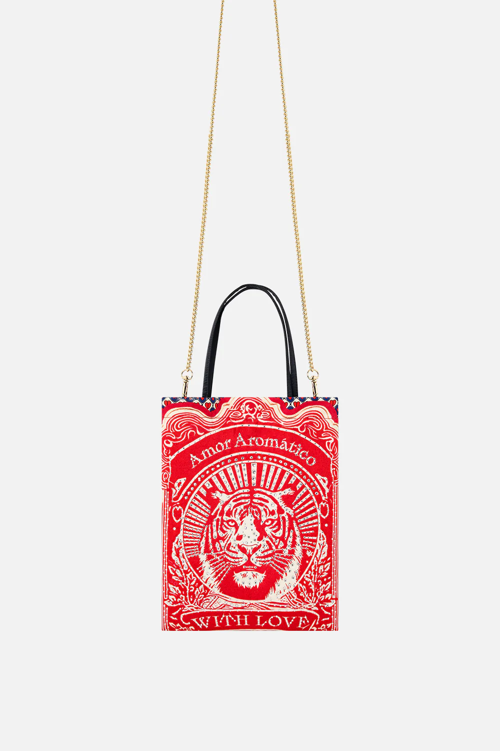 EMBELLISHED MINI TOTE WITH CHAIN STRAP RINSE & ROAR