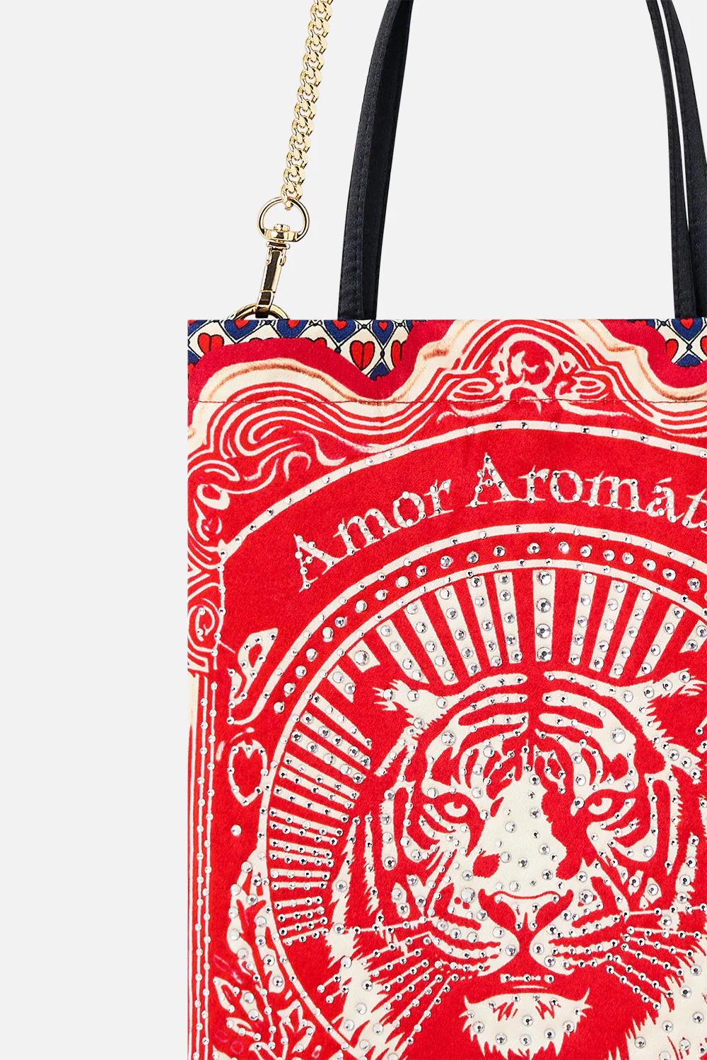 EMBELLISHED MINI TOTE WITH CHAIN STRAP RINSE & ROAR - Image 3