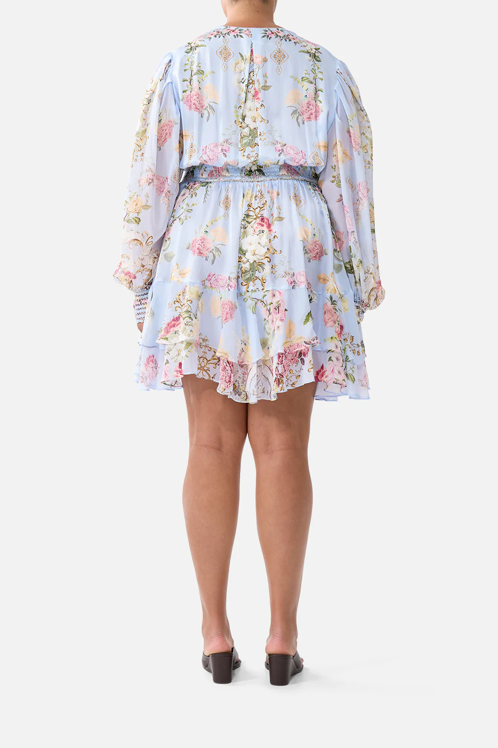 BUTTON FRONT FRILL DRESS TILED IN TIME - Image 10