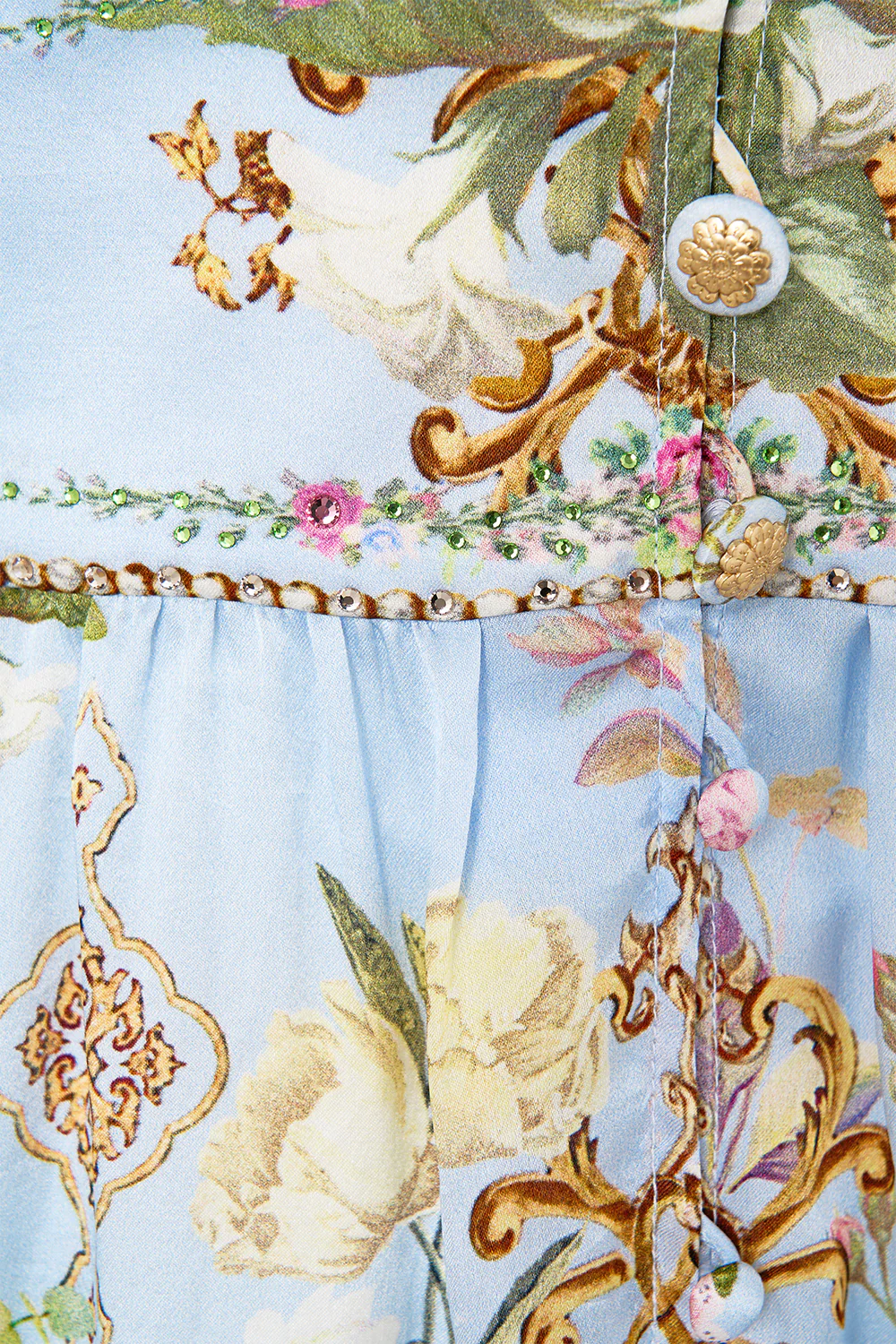 BUTTON FRONT FRILL DRESS TILED IN TIME - Image 8