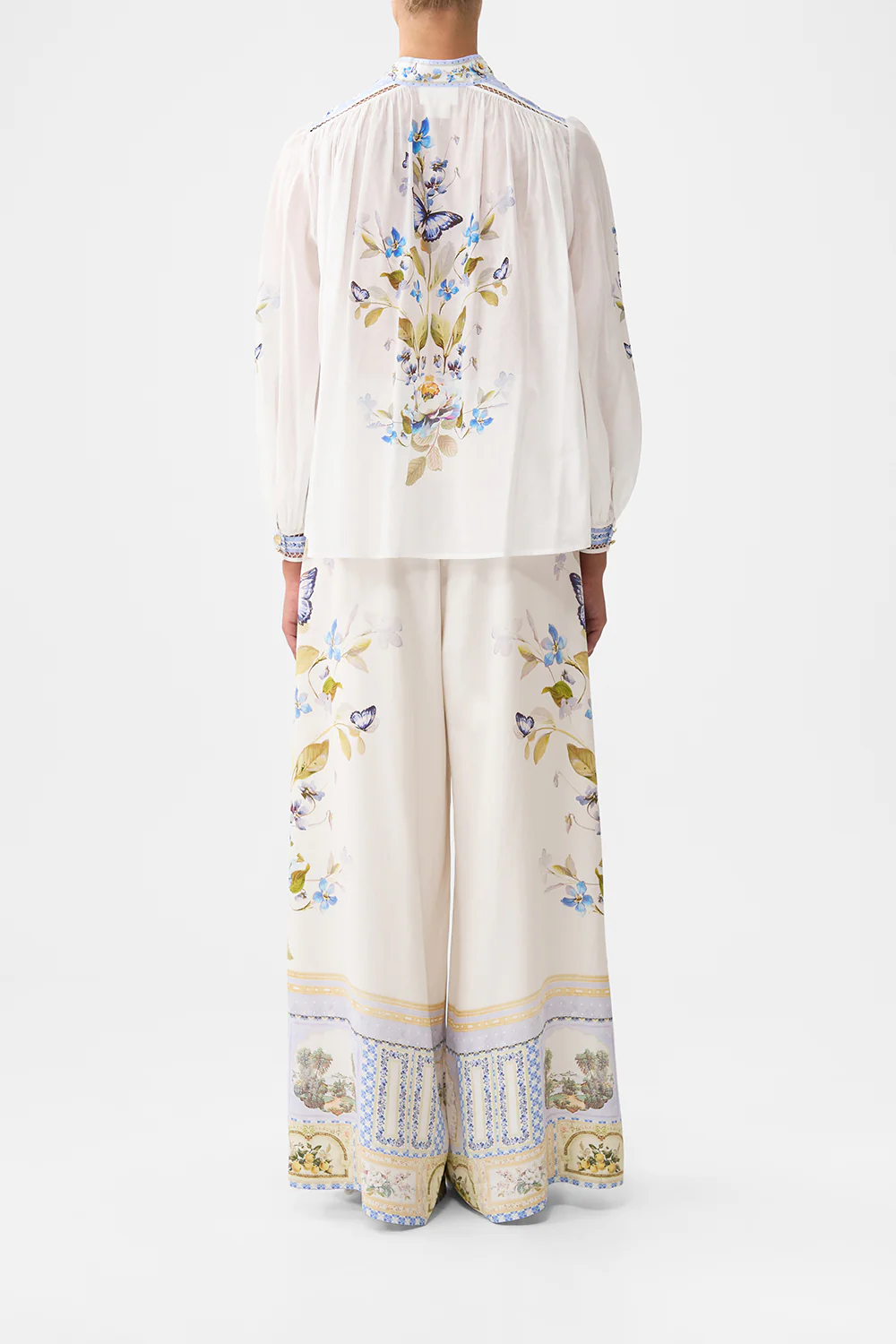 HIGH NECK BUTTON THROUGH BLOUSE BOTANICAL BALLADS - Image 2