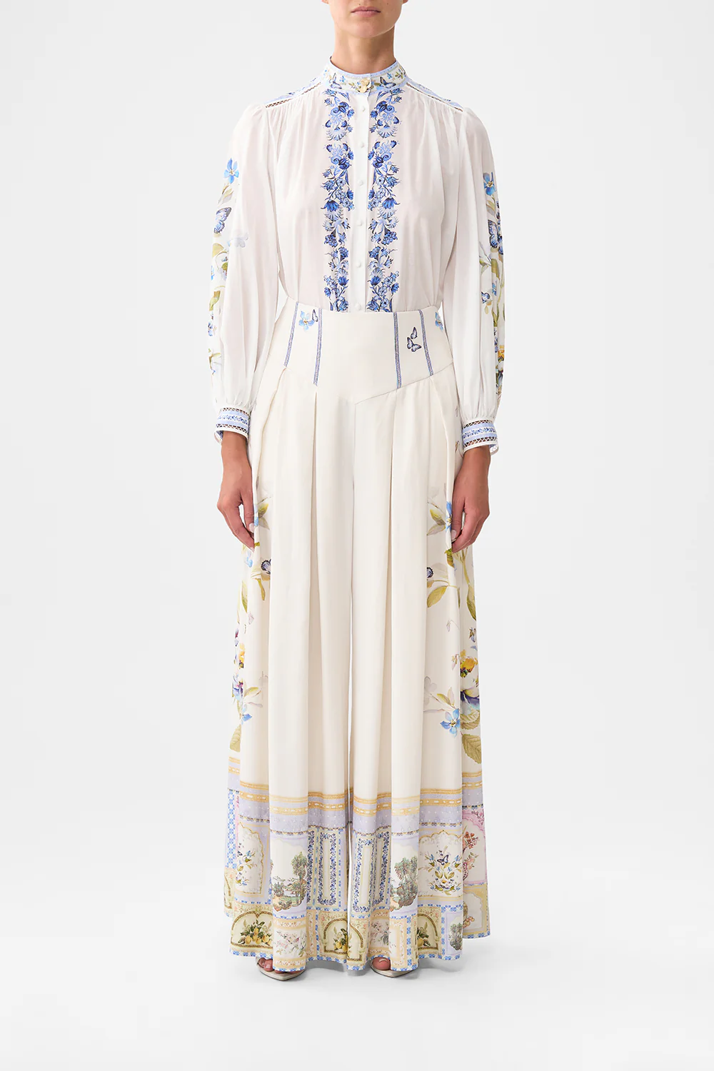 HIGH NECK BUTTON THROUGH BLOUSE BOTANICAL BALLADS - Image 7