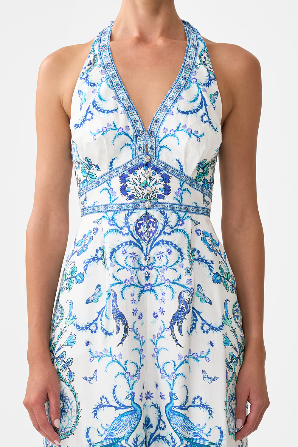 HALTERNECK JUMPSUIT WITH TIE NECK ISNIK LULLABY - Image 6