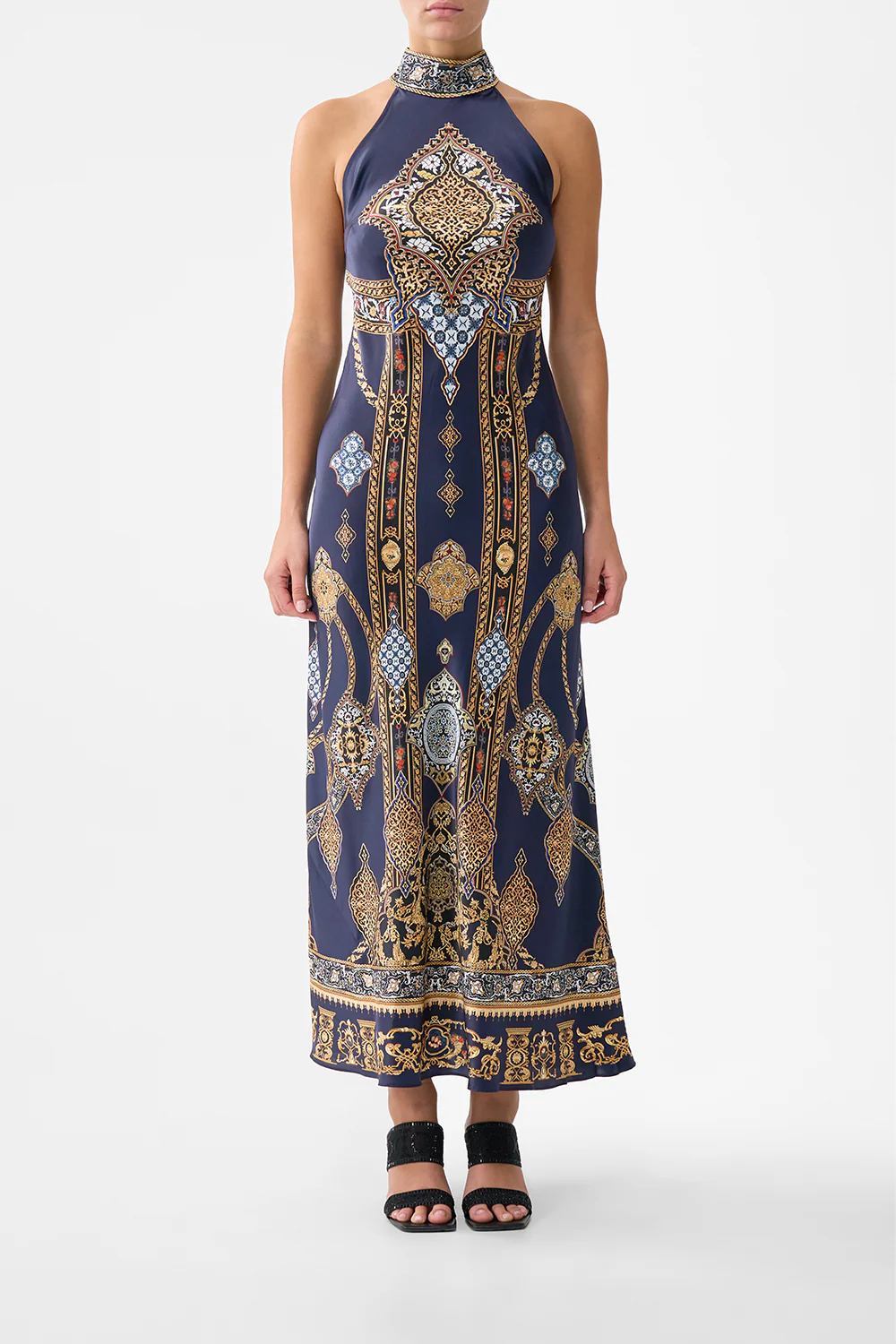 HIGH NECK BIAS DRESS THE IMPERIAL GATE