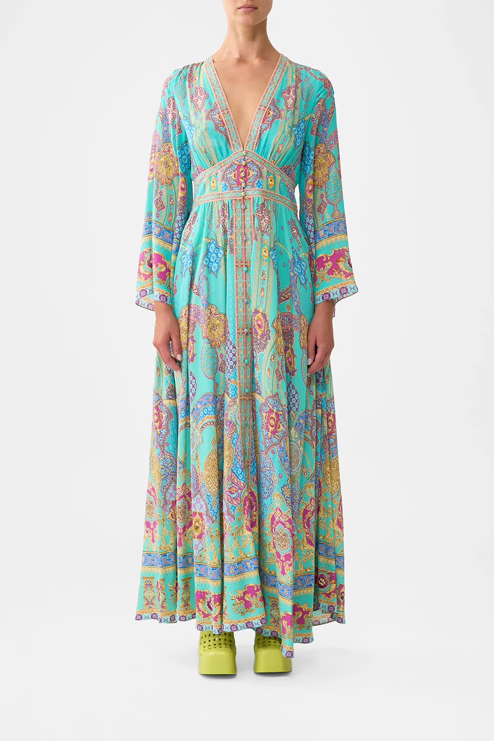 KIMONO SLEEVE DRESS WITH SHIRRING DETAIL THE CONCUBINES CORRIDOR
