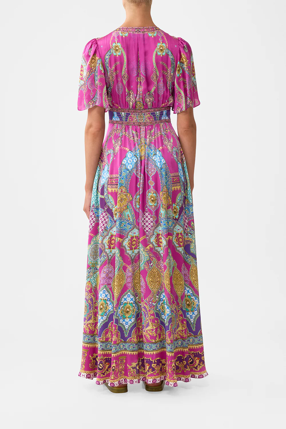 SHAPED WAISTBAND DRESS WITH FLUTTER SLEEVES CONCUBINES, SULTANS & COURTIERS - Image 2
