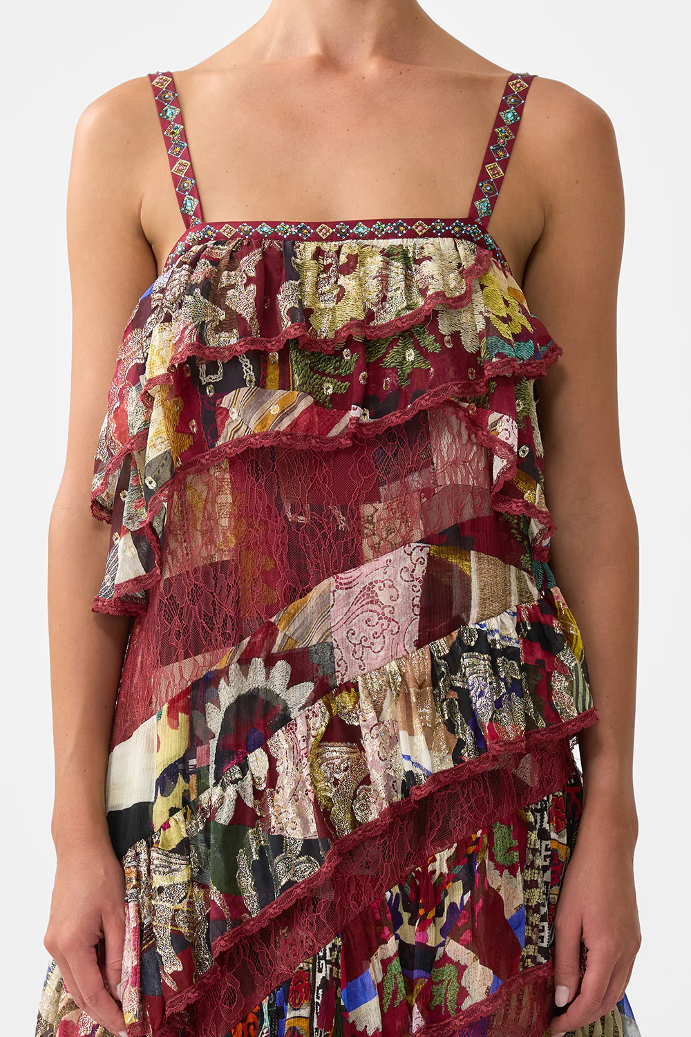 ASYMMETRIC SPLICED LACE DRESS PATCHWORK ALCHEMY - Image 5