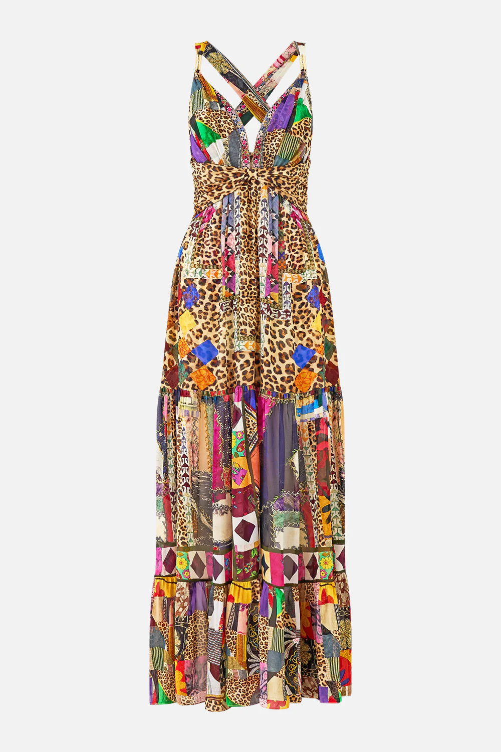 BEAD STRAP GATHERED PANEL DRESS EMBROIDERED EVER AFTER - Image 3