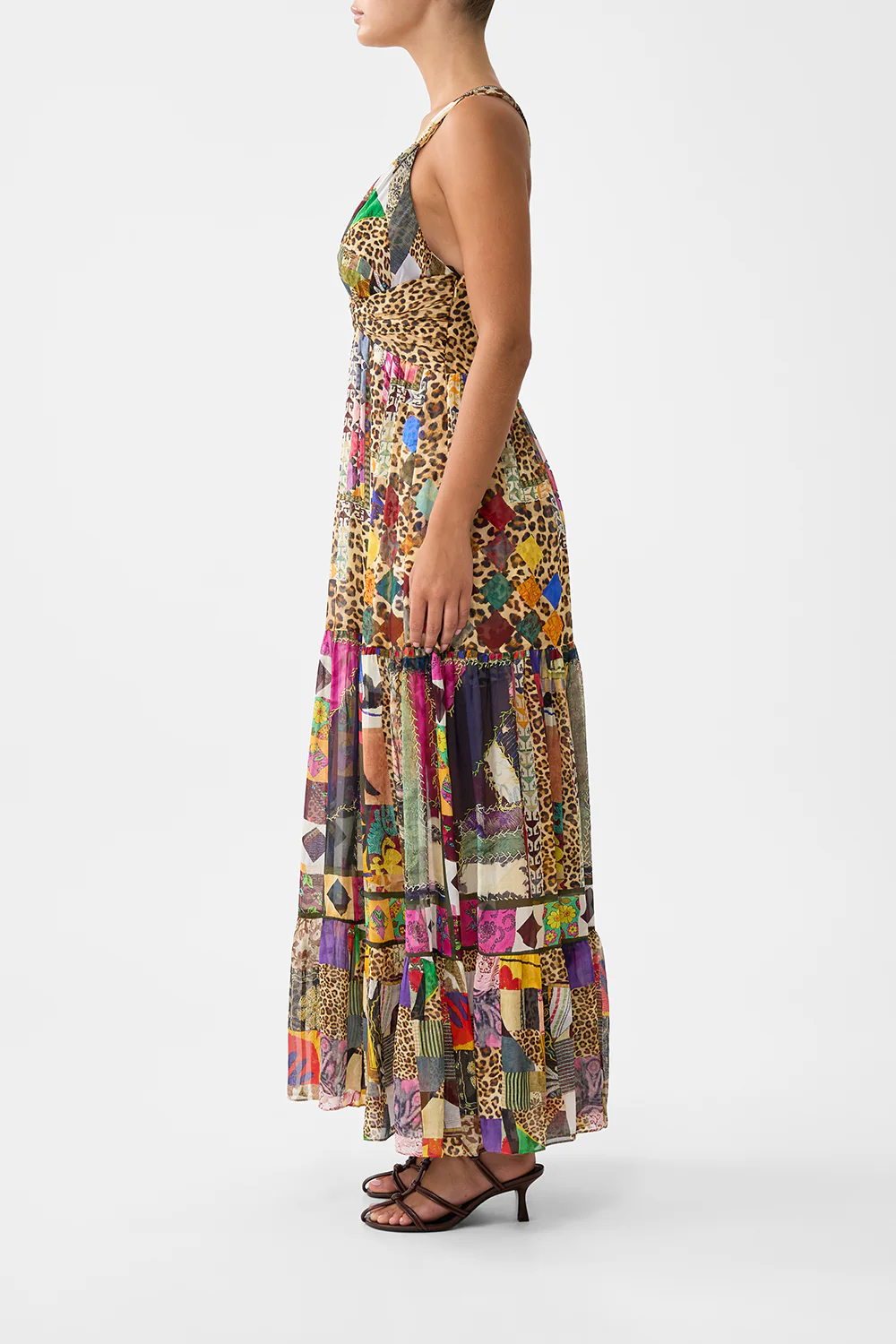 BEAD STRAP GATHERED PANEL DRESS EMBROIDERED EVER AFTER - Image 4