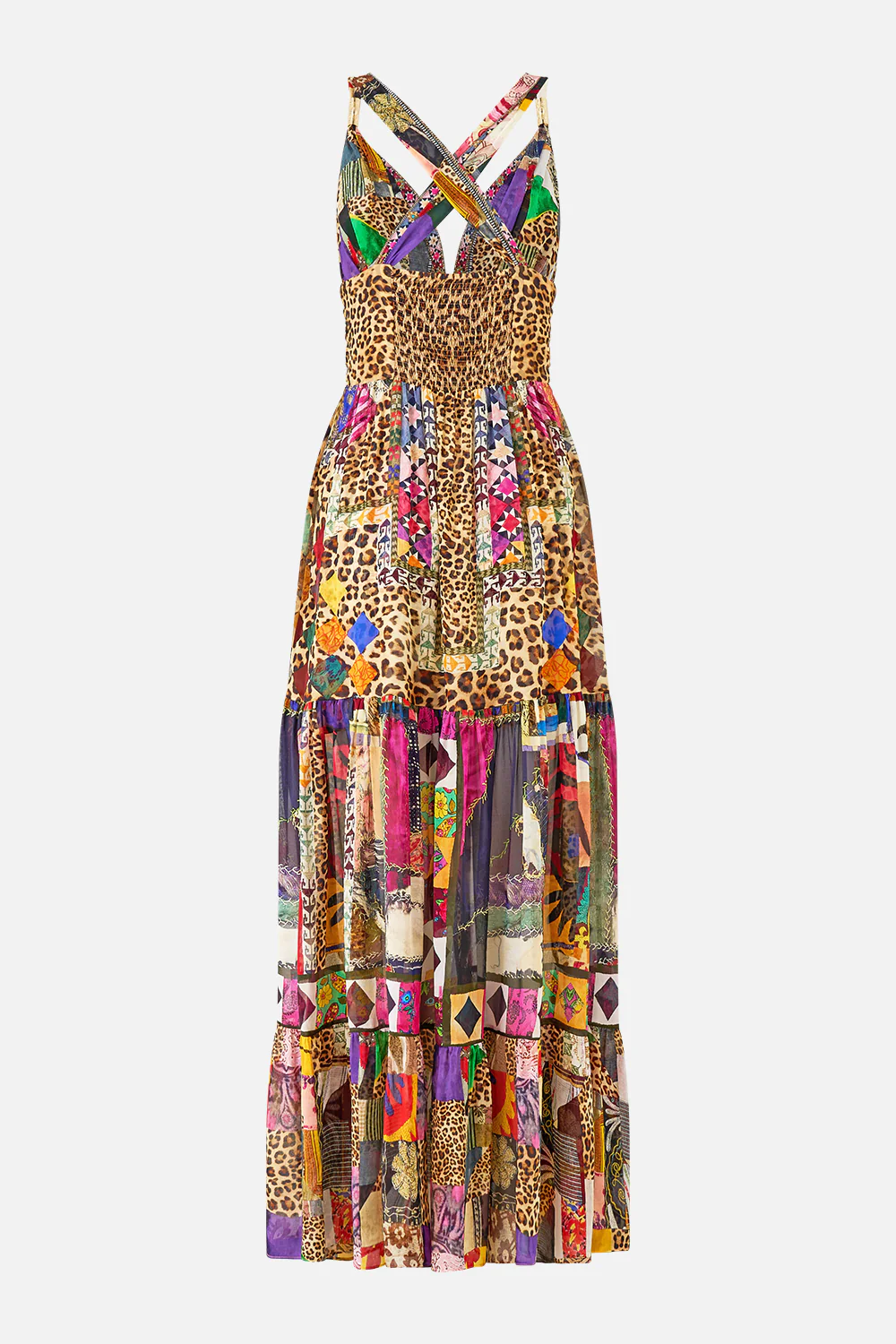 BEAD STRAP GATHERED PANEL DRESS EMBROIDERED EVER AFTER - Image 7