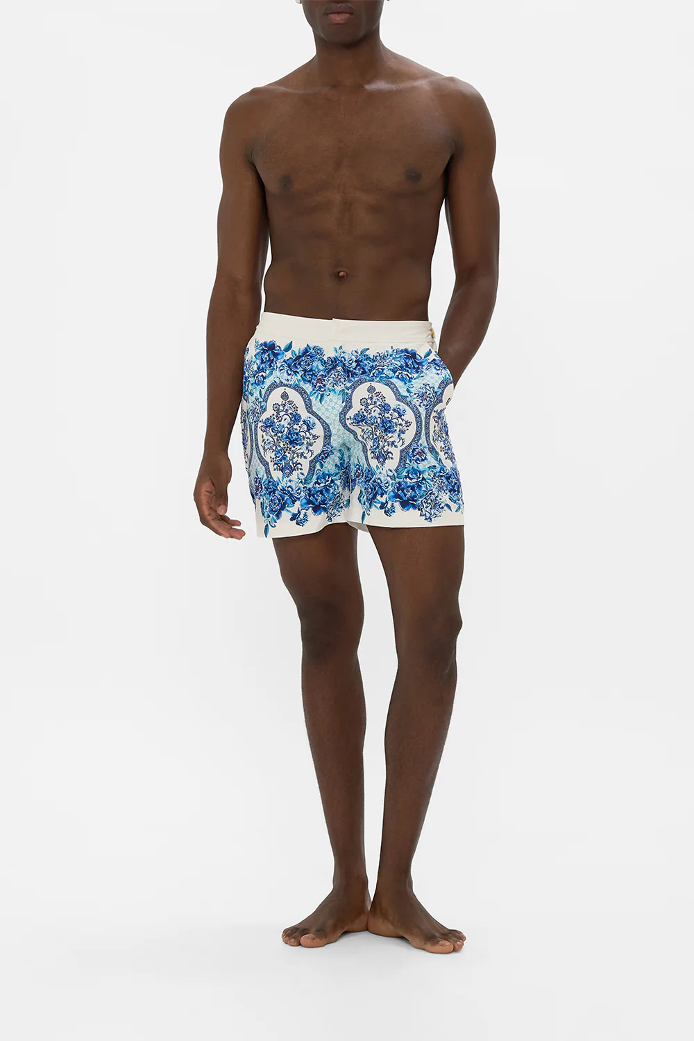 MID LENGTH BOARDSHORT WITH FIXED WAIST A CERAMIC GARDEN