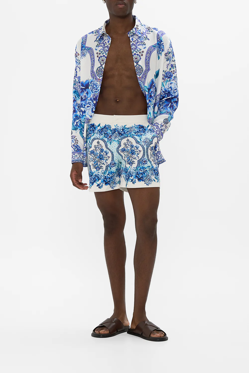 MID LENGTH BOARDSHORT WITH FIXED WAIST A CERAMIC GARDEN - Image 7