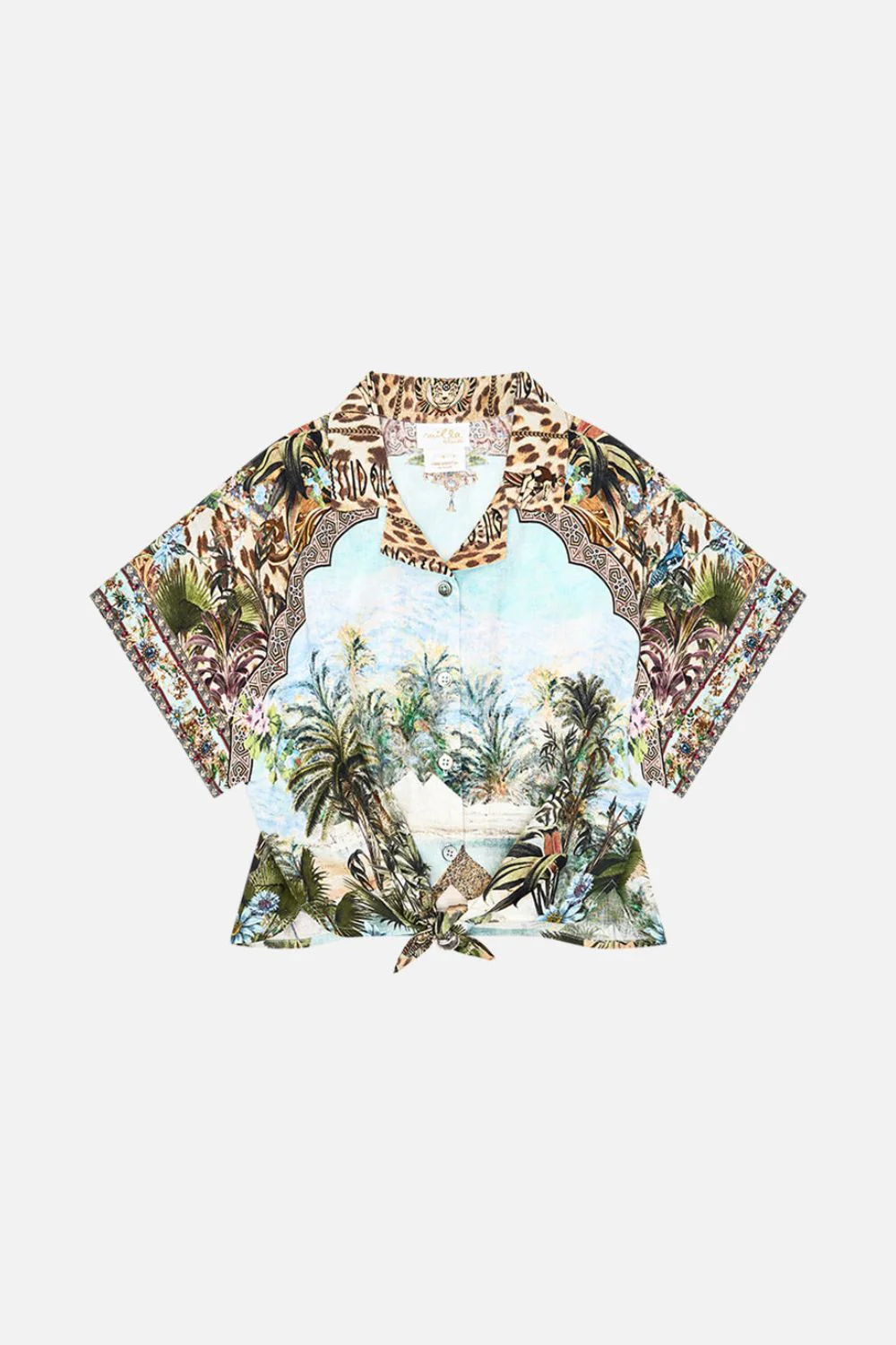 KIDS CROP TIE FRONT SHIRT 12-14 VIEWS OF THE VALLEY