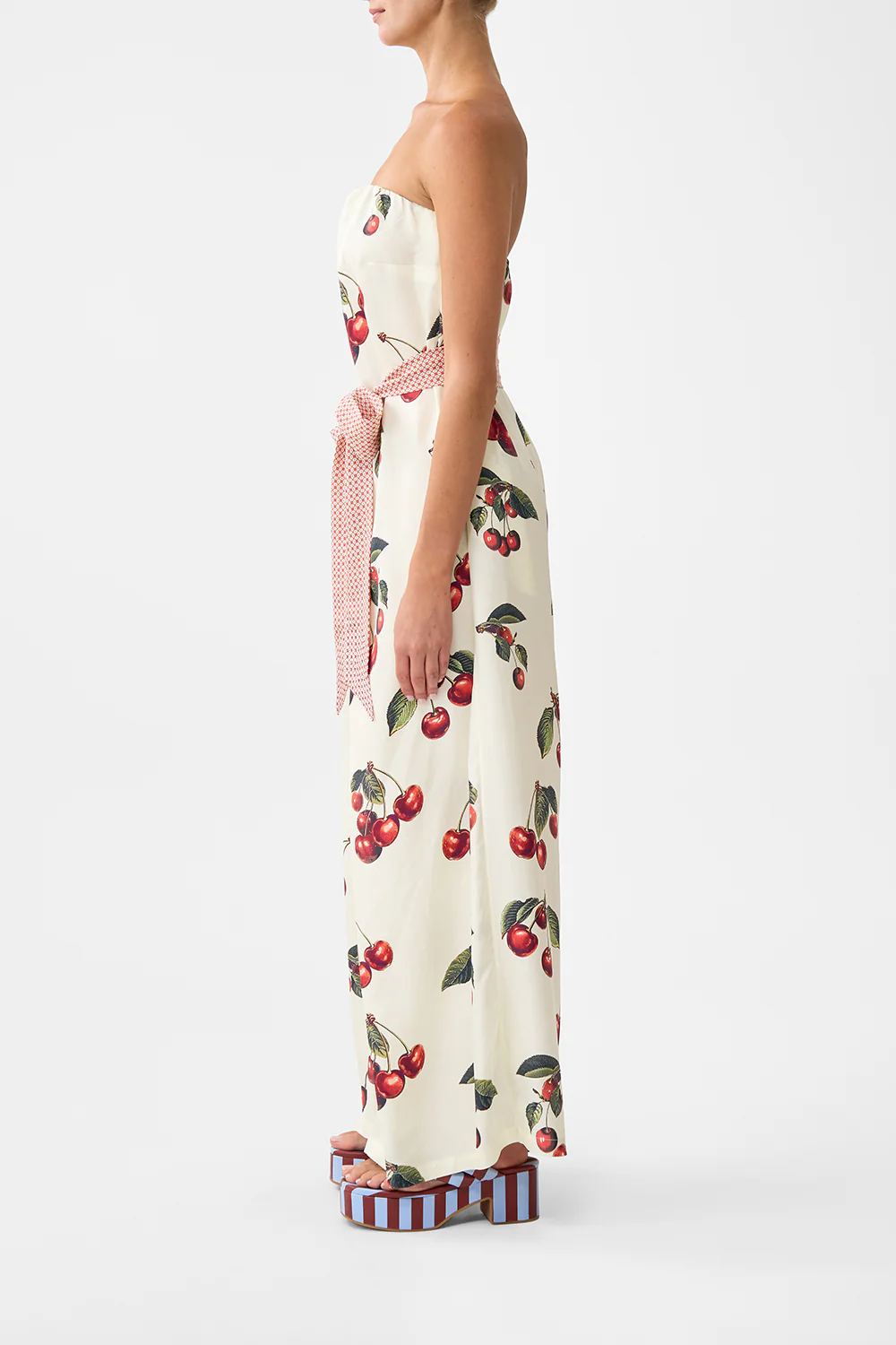 FRONT PLEAT STRAPLESS JUMPSUIT NOTES FROM THE ROAD - Image 4