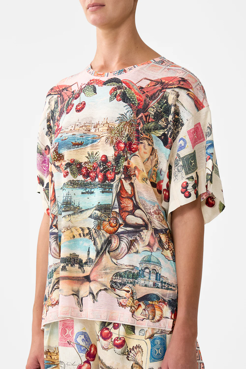 PANELLED SIDE SPLIT TEE NOTES FROM THE ROAD - Image 5