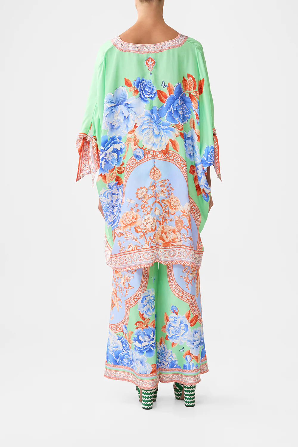 TIE SLEEVE SHORT V NECK KAFTAN TOPKAPI POP - Image 2