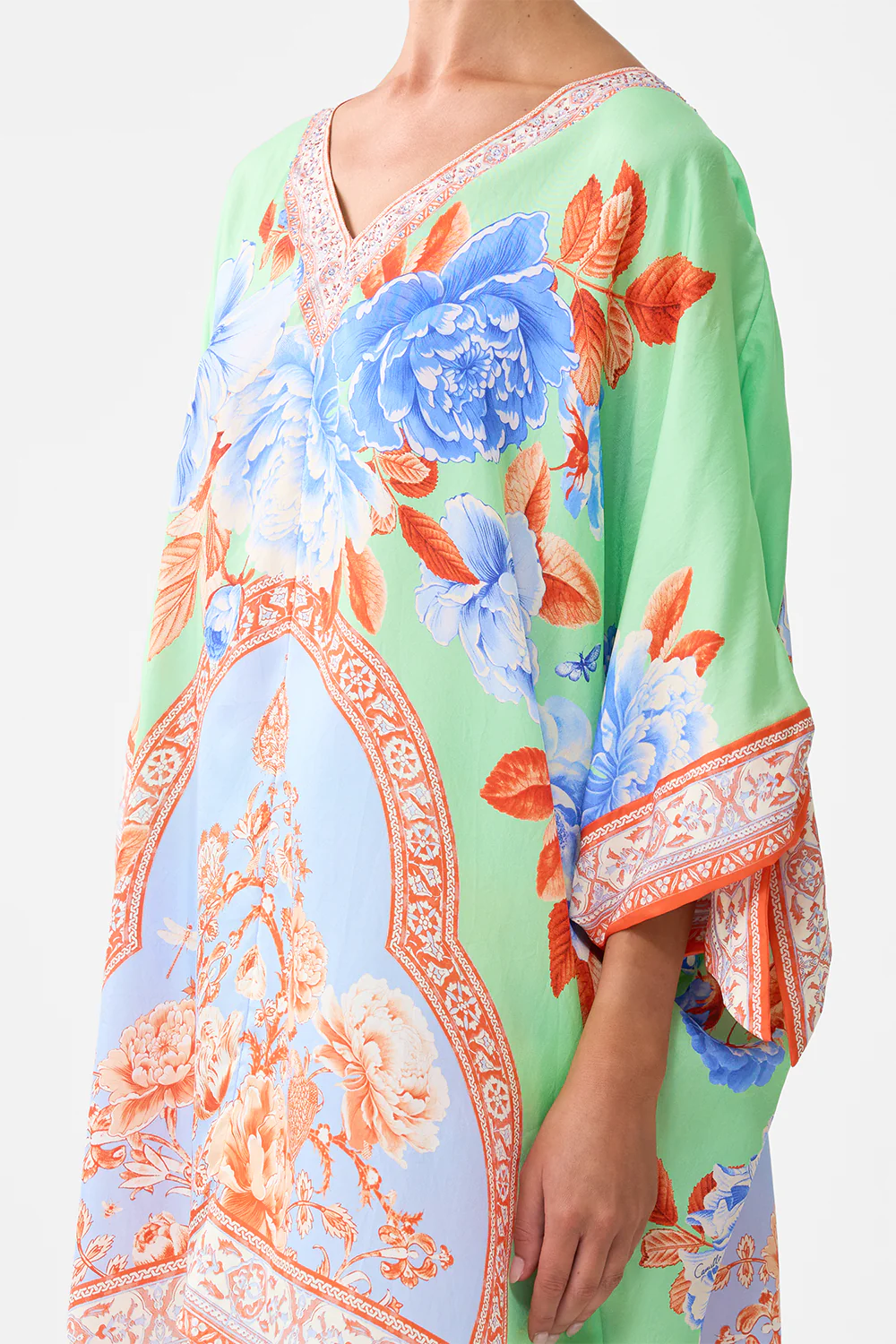 TIE SLEEVE SHORT V NECK KAFTAN TOPKAPI POP - Image 5
