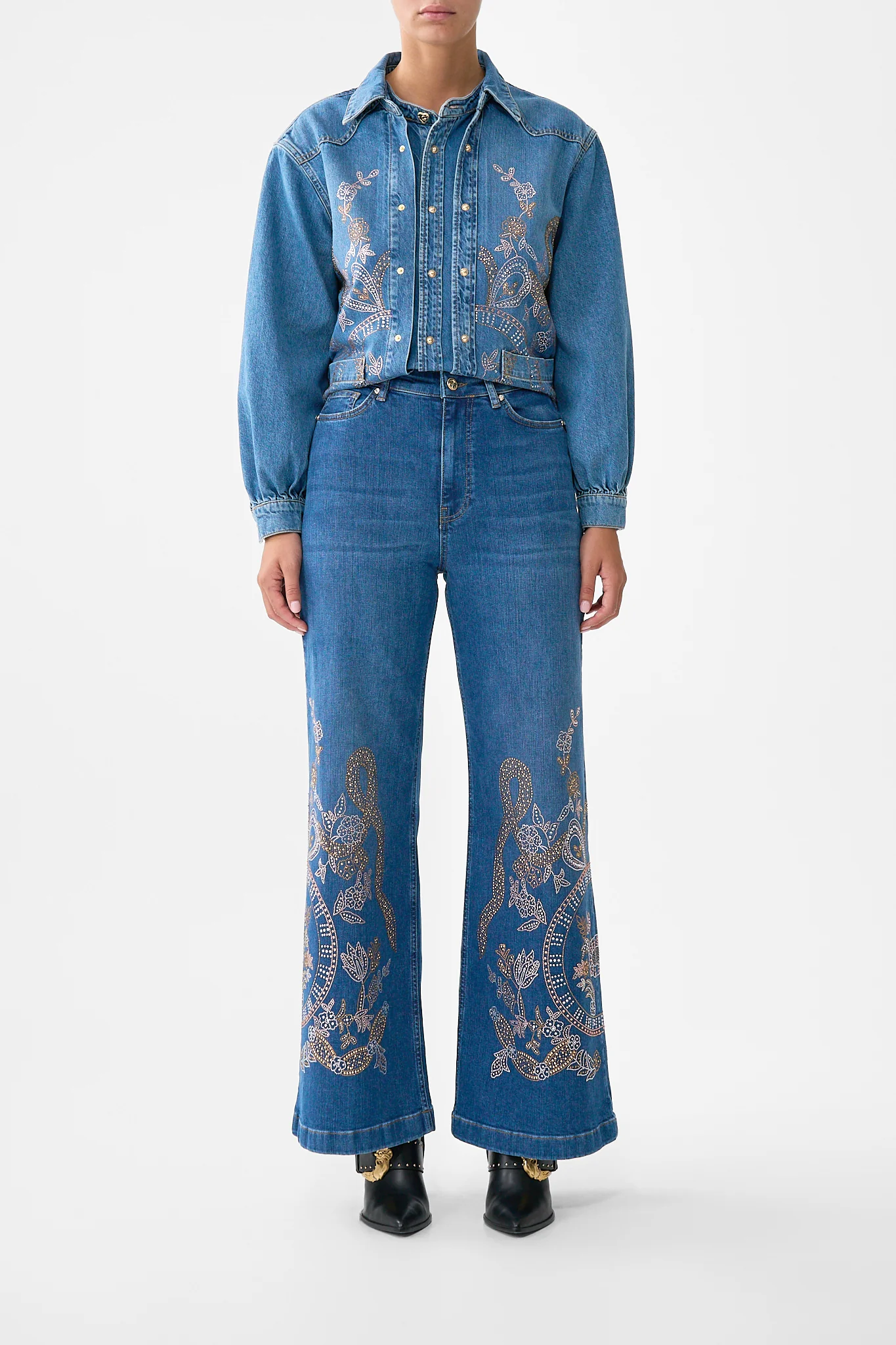 JENNA ACE OF LACE HIGH WAISTED FLARE DENIM - Image 7
